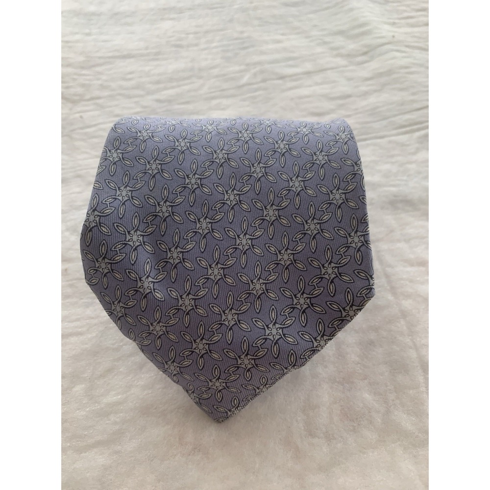 Hermès Woven 100% Silk Geometric Shape All Over Print Light Blue